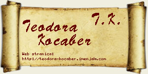 Teodora Kočaber vizit kartica